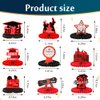 Hying 9PCS Graduation Honeycomb Centerpieces 2024 for Tables Home Party, Red Black Congratulation Graduation Party Decorations for Class of 2024 Table Toppers Centerpieces Party Favor Supplies