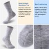 Facool Diabetic Socks for Men Women, Soft Merino Wool Light Non Binding Loose Top Quarter Long Socks, 3 Pairs Multicolor (Black, Light Grey, Navy Blue), US Women 8.5-12 / US Men 7.5-11