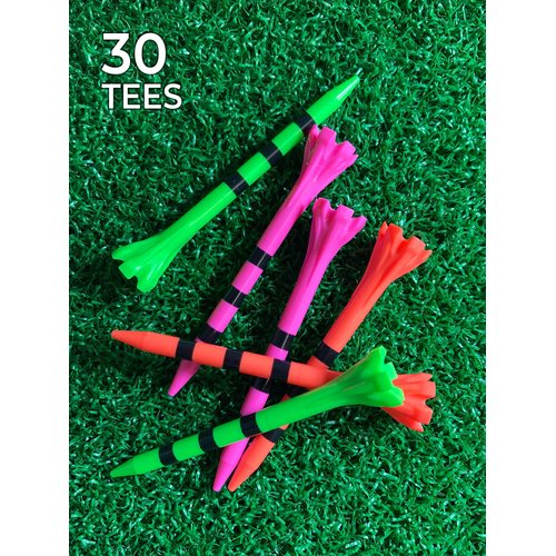 Champ 86511 Zarma Flytee My Hite 2-3/4" 30 Count Citrus Mix with Black Stripes Golf Tees