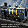 KAZI Steam Train Building Toys Set,Classic Locomotive Display Models for Adults,Retro Orient Express Train Building Blocks for Toy Train Fans Ages 8 Plus,Fun Gift for Train Lovers