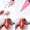 Mouygj Rhinestone Picker Dotting Pen, Nail Dotting Tool Double Head Wax Pen, Rhinestone Pickup Tool for DIY Nail Art