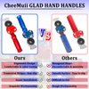 CheeMuii Glad Hands Set with Glad Hand Handles with 4pcs Glad Hand Seals for Semi Truck Glad Hand Grips Brake Aluminum Air Hose Coupling Connectors Glad Hand for Semi Trailer RVs 2pcs Red 2pcs Blue