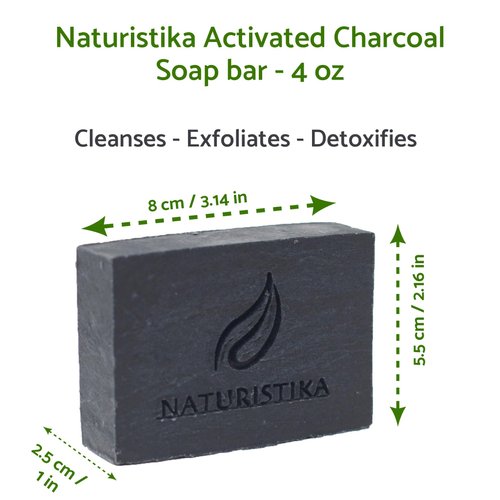 Activated Charcoal Soap Bar (3 Pack), Vegan and All Natural Handcrafted with Organic Oils. Face and Body Soap. For Men, Women and Teens. Unscented.