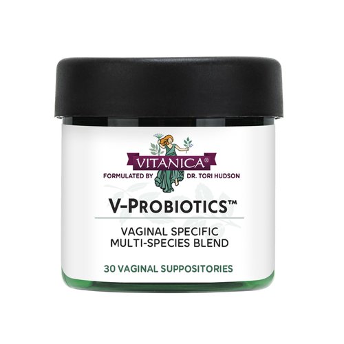 Vitanica V-Probiotics - Probiotics for Women - Vaginal Suppositories with Lactobacillus Rhamnosus, Gasseri & More - Women's Health Supplement - Lady - 30 Vaginal Suppositories