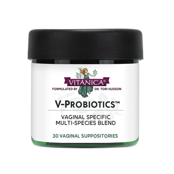 Vitanica V-Probiotics - Probiotics for Women - Vaginal Suppositories with Lactobacillus Rhamnosus, Gasseri & More - Women's Health Supplement - Lady - 30 Vaginal Suppositories