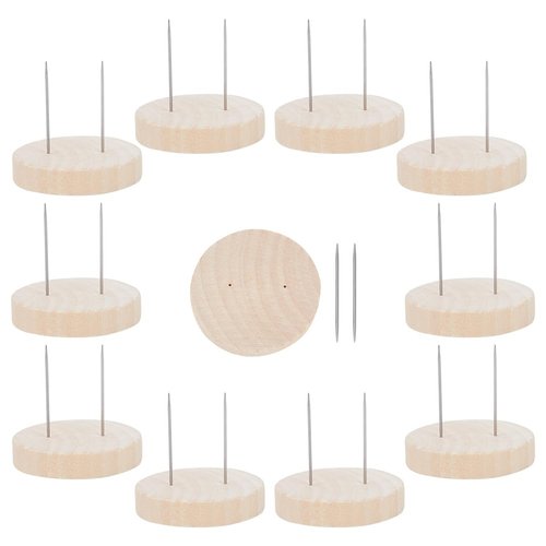 FREEBLOSS 10pcs Double Steel Needle Crochet Doll Stand Steel Needle Doll Stands Needle Felting Do...