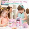 Play Kitchen Appliances Toys - Kids Kitchen Playset Accessories, Pretend Play Toy Sets with Coffee Maker, Mixer, Toaster with Realistic Lights & Sounds, Gifts for Toddler Girls Ages 2 3 4 5 6 7