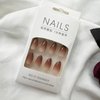 Brown Press on Nails Short Fake Nails Almond Shape False Nails Gradient Brown Acrylic Nails Glossy Glue on Nails Full Cover Artificial Nails Fall Winter Stick on Nails Short Press on Nails for Women