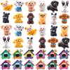 Heirloom Haven 24pcs Valentines Day Gift Cards with Toys, Valentines Toys for Kids Miniature Resin Puppy Dog Figurines Greeting Cards for Classroom Exchange Prizes, Valentine Party Favors Supply