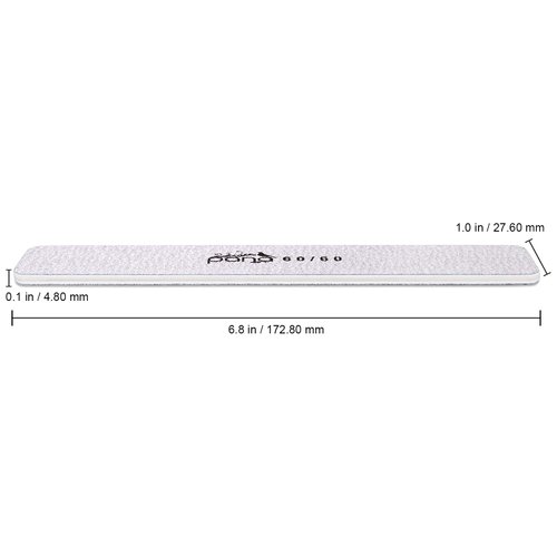 10pcs - PANA Jumbo Double-Sided Emery Nail File for Manicure, Pedicure, Natural, and Acrylic Nails - Zebra (Grit 60/60)