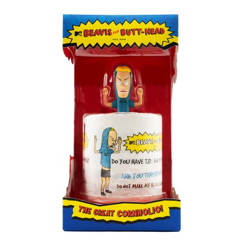 Super7 Beavis and Butt-Head The Great Cornholio Box Set - 3.75" Beavis and Butt-Head Action Figure with Toilet Paper Classic TV Collectibles and Retro Toys