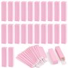 100 Pack 0.78 * 0.78 * 3.34 inch Kraft Paper Lipstick Box Rectangle Lip Balm Kraft Boxes Essence Oil Bottle Packaging Organzier for Makeup Sample Tube Storage DIY Gifts - Pink