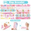 48 Little Princess 24PCS Little Princess Temporary Tattoos Sticker 24PCS Slap Bracelets Perfect for Themed Birthday Party Favors Baby Showers or Classroom Rewards Ideal Decor and Gifts