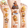 Fox Temporary Tattoos for Kids 96PCS Birthday Party Decorations Supplies Party Favors Supper Cute Tattoo Sticker Style Woodland Fall Gift Boys Girls Prizes Themed