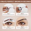 Eyebrow Stamp Stencil Kit for Beginner - Simpout Eye Brow Stamping Kit, Eyebrow Stamp Trio Kit, 29 Brow Stencils, Brow Eyebrow Kit with Sponge Applicator, Waterproof Eyebrow Kit (E01 Soft Auburn)