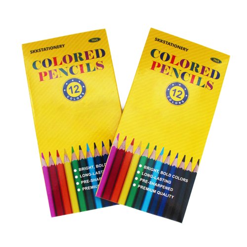 SKKSTATIONERY 144Pcs Colored Pencils, Pre-sharpened, coloring pencils for adults kids Bulk School Supplies For Teachers 12 Colors, 12pcs/box, Total: 144Pcs.