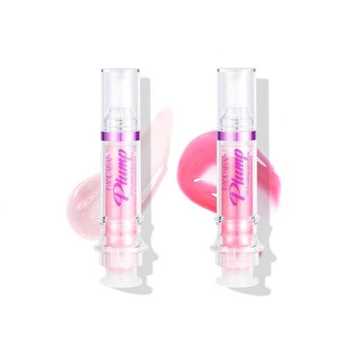 MeXmoB 2pcs Plumping Lip Oil With Chili Extract - Fuller Lips Instantly! Ultra-Hydrating & Nourishing, Glossy Finish Lip Glow Oil, Lip Plumping Booster Plump, Smooth, and Define Your Lips Naturally