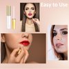 Molain 5PCS Empty Lip Gloss Tubes, 10ml Refillable Cosmetic Containers Bottles Lip Balm Bottles with Wand Concealer for Lipstick Samples, Lip Balms(Gold tube cap)