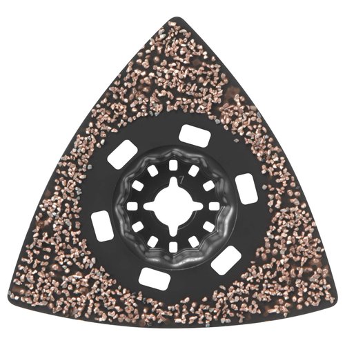 BOSCH OSL350CR2 1-Piece 3-1/2 In. Starlock Oscillating Multi Tool Grout & Abrasive Carbide 20 Grit Delta Sanding Pad for Sanding Applications in Wood, Wood with Paint and Thinset