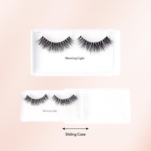 VLuxe Airy Mink False Eyelashes, 100% Real Mink Fake Eye Lash, Lightweight Superfine Clear Band for Natural Look, Classic Styles, Easy Apply & Comfort (Morning Light)