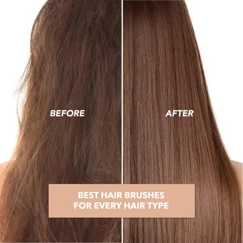 Tada Natural Beauty Bamboo Hair Brush l Wooden Comb l Bamboo Brushes for Wet Dry Curly Thick Straight Hair l Detangling Hairbrush for Women, Men, and Kids (Wood Metal Pin Brush)