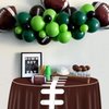 PIXHOTUL 9 Pcs Football Print Tablecovers, Round Football Pattern Plastic Tablecloths Football Party Supplies for Birthday Party Football Party Games Decoration, 84 x 84 Inch