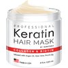 Professional Keratin Hair Mask - Made in USA - Nourishment Treatment for Hair Repair & Beauty - Biotin Collagen Coconut Oil & Pro-Vitamin B5 Protein Mask - Hair Vitamin Complex