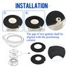 385311462 RV Toilet Rubber Bowl Leak Seal Kit Replace For Dometic Compatible For Dometic / Sealand / Mansfield / VacuFlush and Travel Trailer RV Camper Toilet
