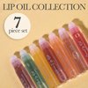 Expressions 7pc Lip Oil - Natural High Shine Tinted LIp Oil with Essential Oils, Hydrating Roll On Lip Oils Infused w/Essential Oils - Rollerball Lip Oils, Vitamin Enriched Lip Oil Set