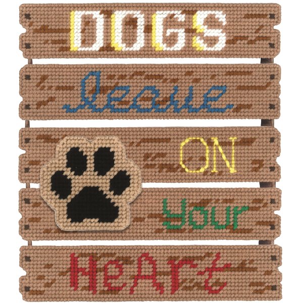 Janlynn Dogs Leave Paw Prints Pallet-ables Plastic Canvas Kit