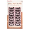 VANAODUC False Eyelashes 3D Mink Fake Lashes Round Volume Long 9-14MM False Eyelash Strips 10 Pairs Eye Lashes Pack, Lightweight & Comfortable, Reusable, Cruelty-Free