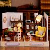 TuKIIE DIY Miniature Dollhouse Kit with Furniture, 1:24 Scale Creative Room Mini Wooden Christmas Doll House Plus Dust Proof for Kids Teens Adults(Elegant Studio)