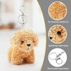 Anboor Small Stuffed Animals—4.8 Inch Cute Puppy Dog Plush Stuffed Animal with Keychain for Party Favors (Light Brown)
