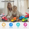 ROZEUS 8 Pcs Toddler Toy Cars for 1-3 Year, 8 in 1 Trucks Toy Vehicles Set for Toddlers, BPA Free, Phthalates Free, PVC, Dishwasher Safe, Recycled Plastic, Birthday Gifts for Boys Girls
