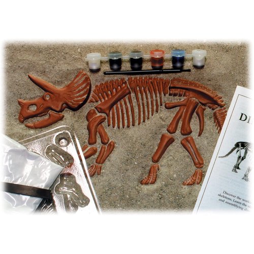 Eyewitness Kits Perfect Cast Dinoworks 15" Triceratops Cast, Paint, Display and Learn Craft Kit