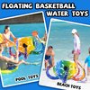 2-in-1 Inflatable Pool Basketball Hoop & Ring Toss,Toddler Floating Pool Toys Pool Games Indoor Outdoor Water Toys,Fun Summer Pool Party Games Family Water Play for Kids Adults
