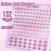 Bottom Lash Clusters Eyelash Extensions 132pcs Natural Eyelash Clusters Lash Extensions 4 Styles Wispy Individual Lashes by Ruairie