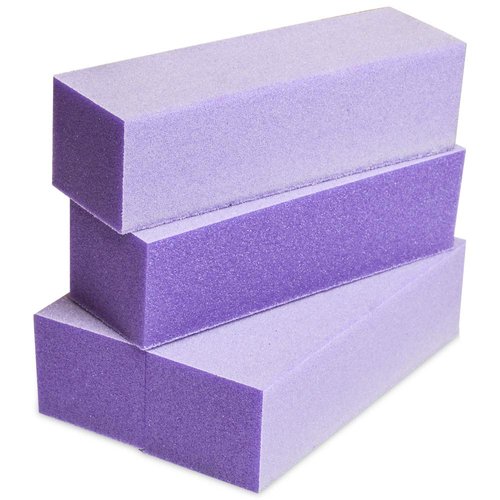 Karlash 10 PCS Nail Buffer Sanding Block Polisher Buffing File 100/180 (Purple White)