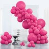 PartyWoo Hot Pink Balloons 152 pcs Magenta Balloons Dark Pink Balloons Different Sizes Pack of 18 12 10 5 Inch Balloon Arch Kit Balloon Garland for Valentine's Day Princess Party Decorations Pink-Y12