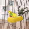 Hypeety Bird Parrot Calcium Teeth Mouth Molar Grinding Stone Hamster Grinding Stone Chew Toy Perch Jumping Stand for Parrot Budgies Chinchilla Squirrel Hamster Cage Stand Platform Yellow