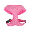 Puppia Dotty Dog Harness Over-The-Head No Pull No Choke Walking Training Adjustable for Small & Medium Dog, Medium, Pink