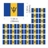 Womaha 30 Sheets Barbadian Flag Temporary Tattoos Fans Face Tattoo Stickers for Adults Kids Group Activity Props