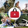 MTGHYARE Red First Aid Kit Bag Empty, Empty Travel First Aid Bag Storage Compact Survival Medicine Bag for Home Office Car Businesses Camping Kitchen Sport Outdoors