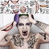 EGMBGM 5 Sheets 3D Joker Temporary Tattoos For Men Women Adults Halloween Makeup Kit, Ghost Clown Scary Smile Face Damaged Joker Tattoos, Prisoner Halloween Cosplay Prank Costume Rave Accessories