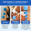 LURE Essentials Edge Cupping Set – Ultra Clear Blue Silicone Cupping Therapy Set for Cellulite Reduction and Myofascial Release - Massage Therapists and Home Use (Set of 4, Blue)