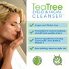 EYEECO Gentle Tea Tree Oil Foaming Facial Cleanser – 1.6oz – Non-Irritating Eyelid Cleanser & Face Wash with Tea Tree, Chamomile & Shea Butter​