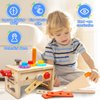 Mgtfbg Kids Tool Set - 29 PCS Wooden Toddler Tool with Box, Montessori STEM Educational Pretend Play Construction Toy for 2 3 4 5 6 Year Old Boys Girls, Best Birthday Gift