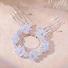 Foyte Crystal Wedding Hair Comb Leaf Headpiece Silver Rhinestone Hair Piece Bride Side Combs Hair Accessories for Women