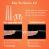 Long Clear Coffin Nails Tips: 504Pcs XXXL Extra Long No C Curve Nail Tips Coffin - Half Cover Gel Acrylic Nail Tips for Women Salons Home DIY with 2 Nail Files