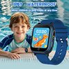 Kids Smart Watch Gift for Boys Ages 3-12, IP67 Waterproof, 32 Puzzle Games, HD Touchscreen Dual Camera Vedio Pedometer Music Player, Kids Watch Toy Birthday Gifts for Boys Ages 5 6 7 8 9 10 (Blue)